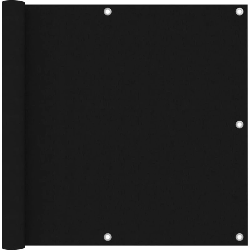 Altanafskærmning 90x500 cm i sort PU-belagt oxford