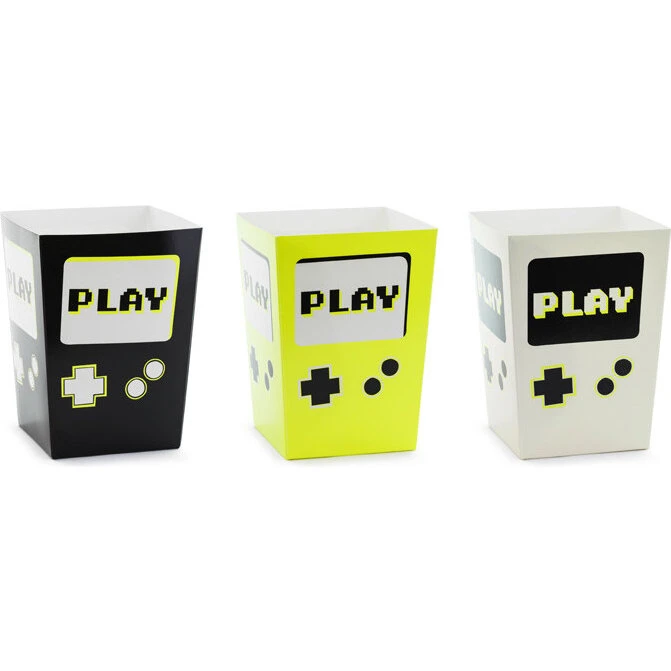 Play Popcornbokse 6 stk 7x7x12 cm - Festlige farver