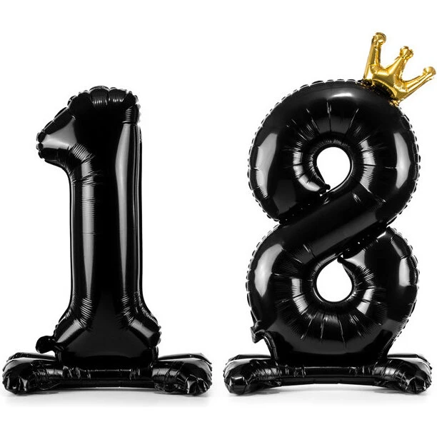 Folieballon Tal 0 Lyseblå 84 cm – selvstående