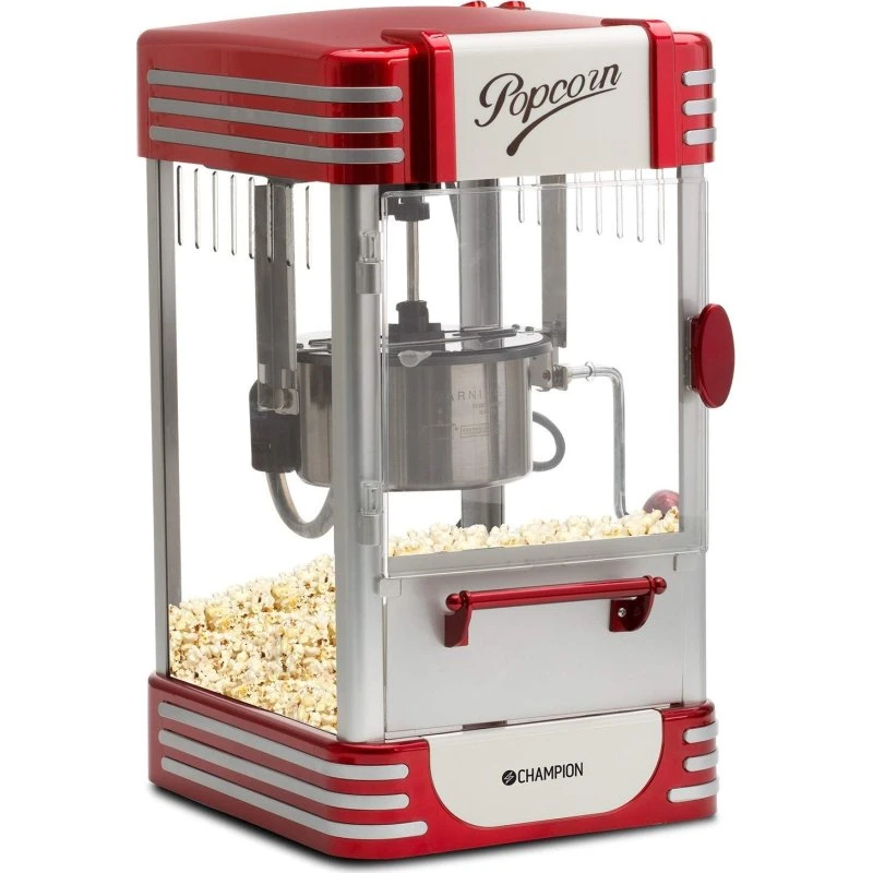 Champion Retro XL popcornmaskine - Rød Metallic