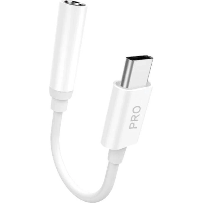 Dudao L16CPro USB-C til 3,5 mm adapter (hvid)