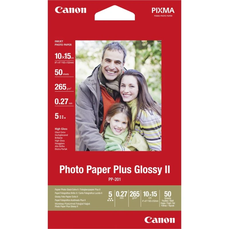 Canon Photo Paper Plus Glossy II PP-201 10x15 cm – 50 ark
