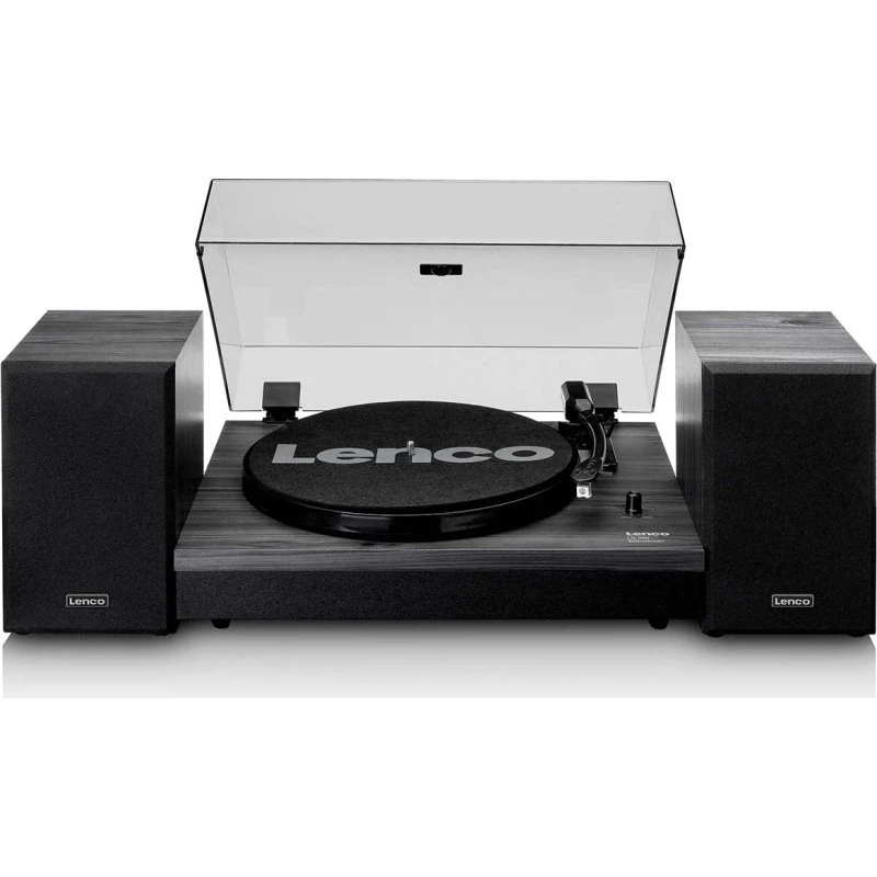 Lenco LS-300 Pladespiller med Bluetooth & 2 træhøjttalere