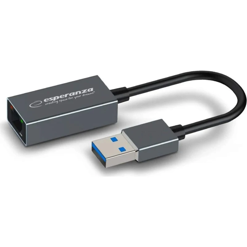 USB 3.0 → RJ45 Gigabit-netværksadapter (Grå)