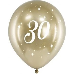 Guld Chrome Balloner 12" – 6 stk