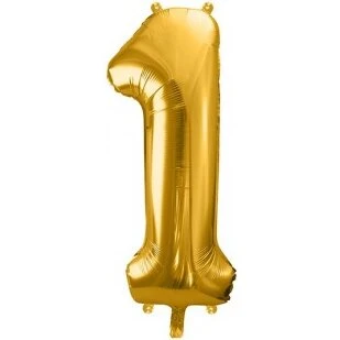 Folieballon Tal 1 Guld 86 cm