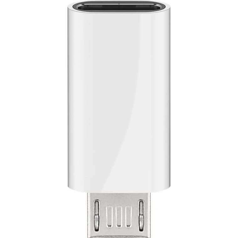 Micro-USB til USB-C adapter (OTG) - hvid