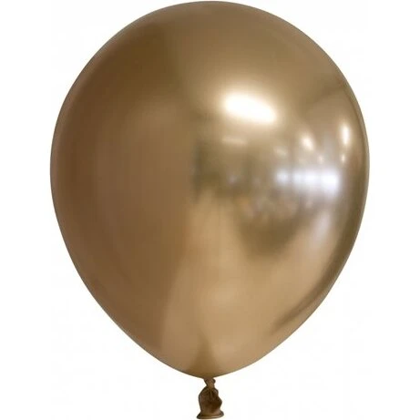 Klar Til Fest 10 stk Chrome Mirror latexballoner – Guld 30 cm