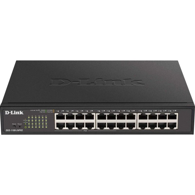 D-Link DGS-1100-24PV2/E – 24-port Gigabit PoE+ Smart Switch