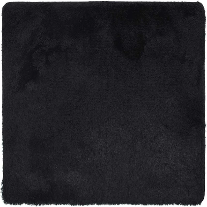 Shaggy gulvtæppe NAVARRA 120x120 cm - Sort polyester