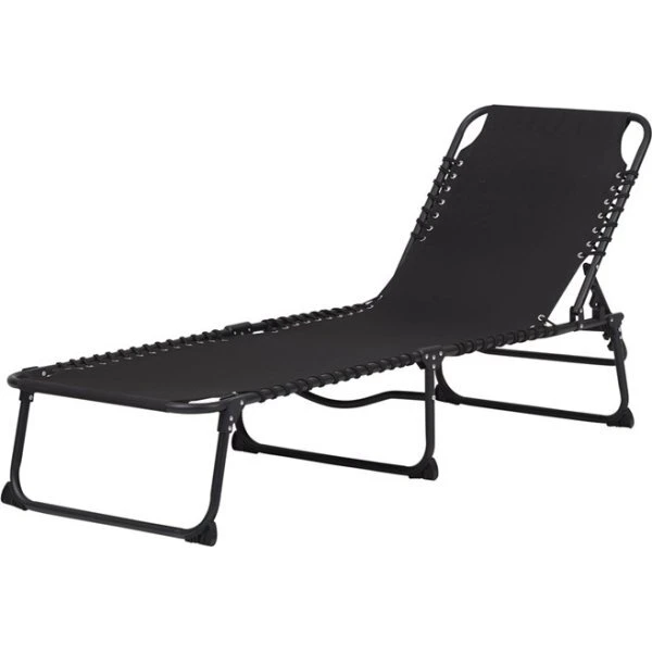 OUTFIT Solseng sæt 2, sammenklappelig justerbar sort