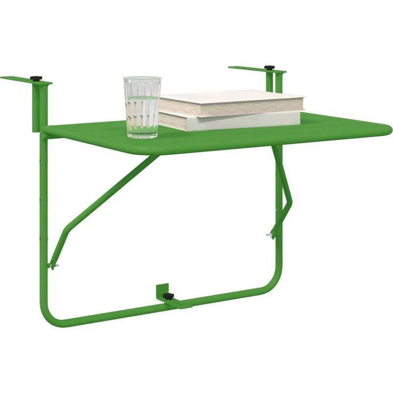 Hængende Altanbord i Stål, Grøn 60x39x65 cm