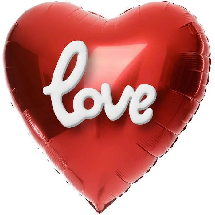 Love - Hjerteformet folieballon 56 cm