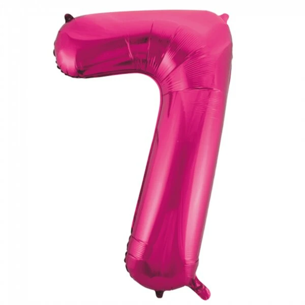 Folieballon 7 tal pink 86 cm