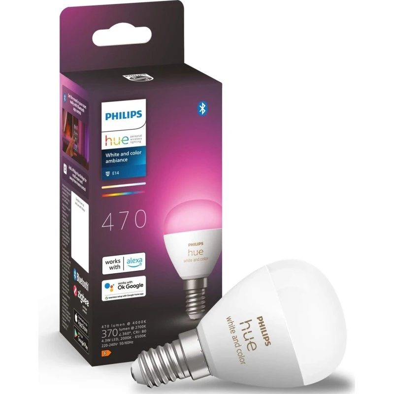 Philips Hue White & Color Ambiance E14 Globe (P45) 1-pak