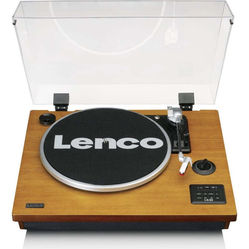 Lenco LS-55WA pladespiller – valnød, Bluetooth & USB