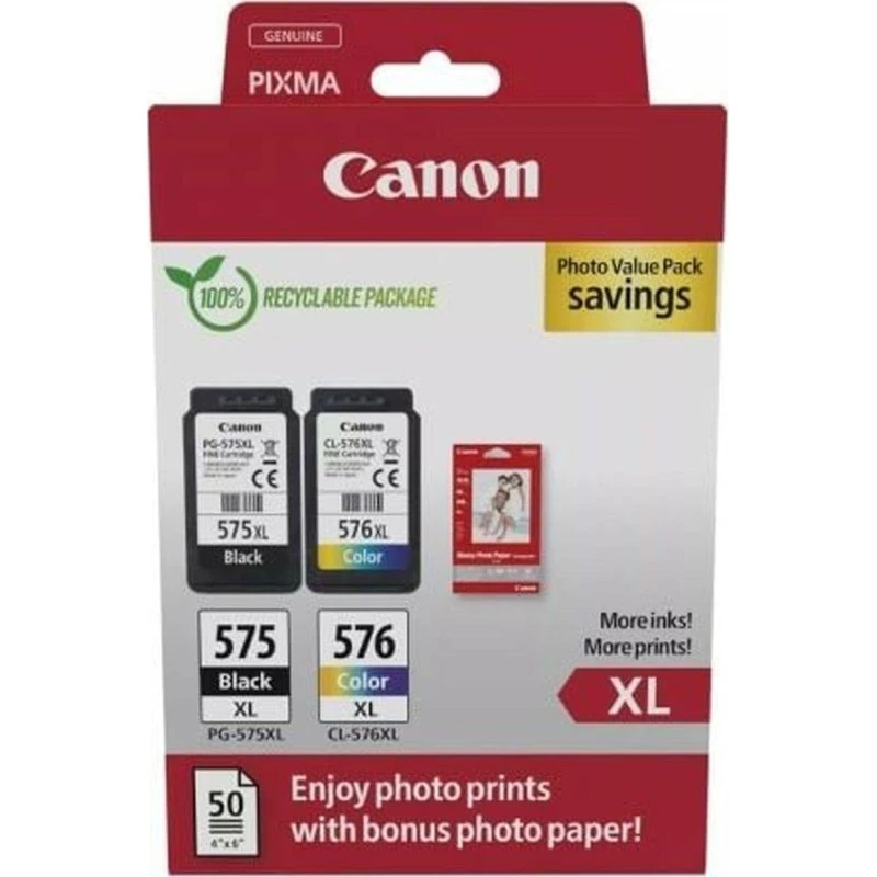 Canon PG-575XL/CL-576XL Value Pack – Blæk + Fotopapir