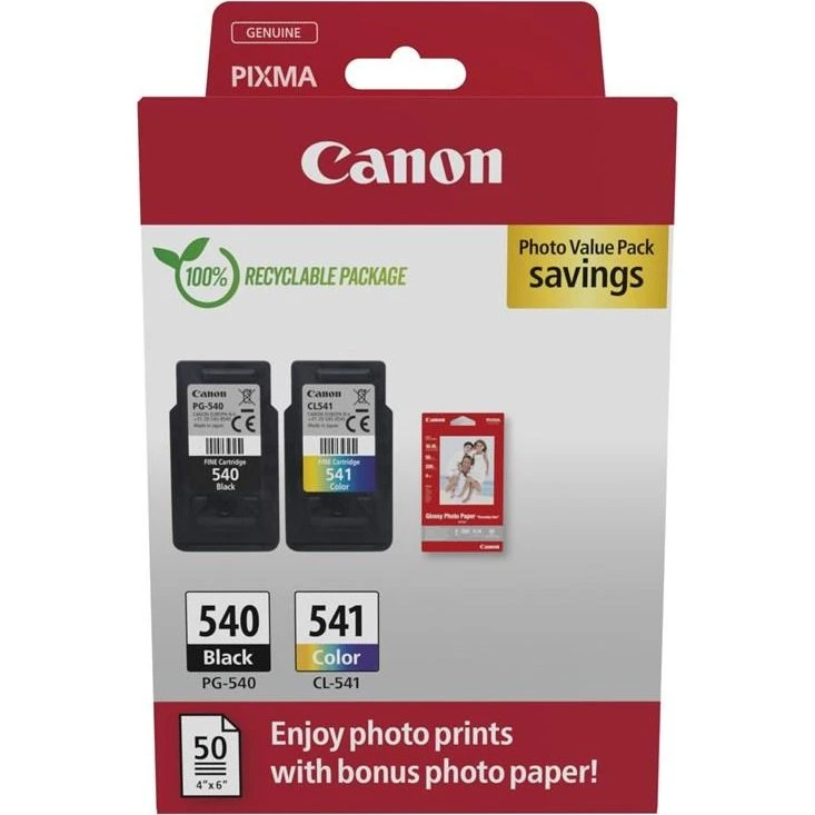 Canon PG-540 + CL-541 Original Value Pack (Sort + Farve)