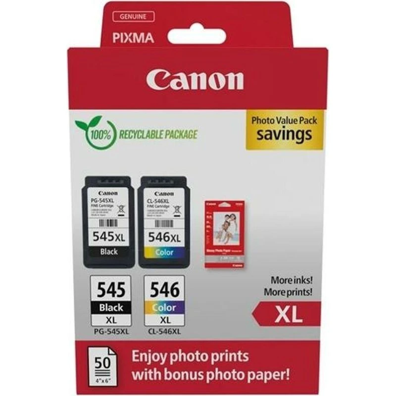 Canon PG-545XL/CL-546XL Original blæk + fotopapir 2-pak