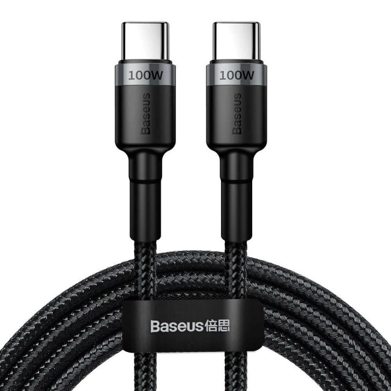Baseus Cafule USB-C til USB-C 100W, 2 m (grå/sort)