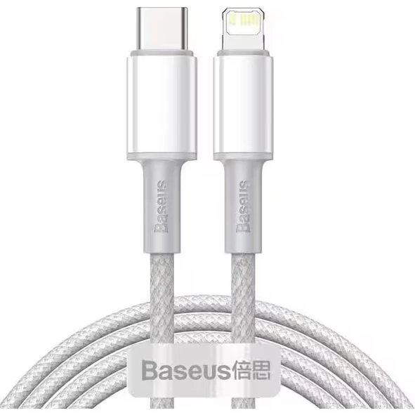 Baseus High Density USB‑C til Lightning kabel 20W 1 m - Hvid