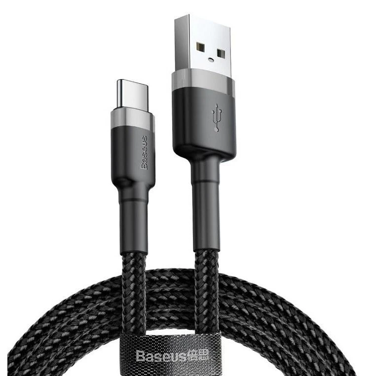 Baseus Cafule USB-A til USB-C kabel 3 m – sort/grå