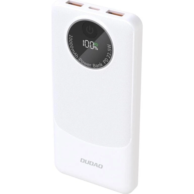 Dudao K12 Powerbank 10.000 mAh PD 22,5W – Hvid