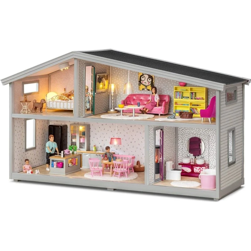 Lundby Life dukkehus – åben plan med LED