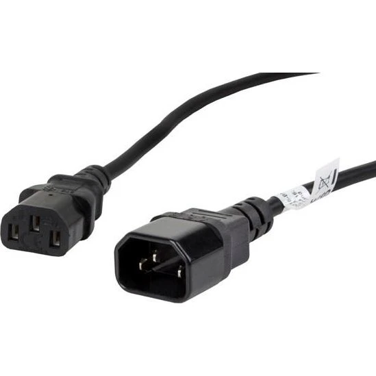 Lanberg strømkabel-forlænger C13→C14 1,8 m, sort