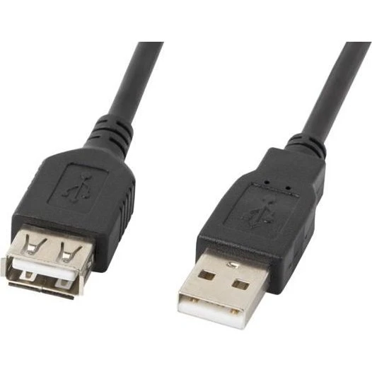 Lanberg USB-forlængerkabel A-A 70 cm, USB 2.0, sort