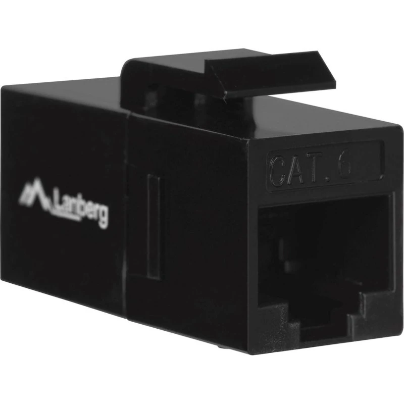 Keystone Cat6 RJ45 coupler, sort (UTP) - Lanberg
