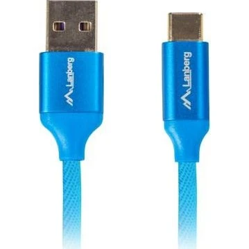 Lanberg USB-A til USB-C kabel 50 cm - blå