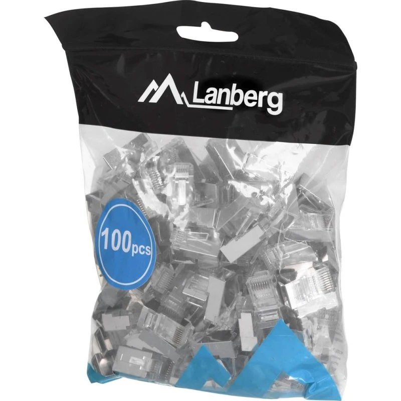 Lanberg RJ45 stik Cat5e F/UTP skærmet, 100 stk (grå)