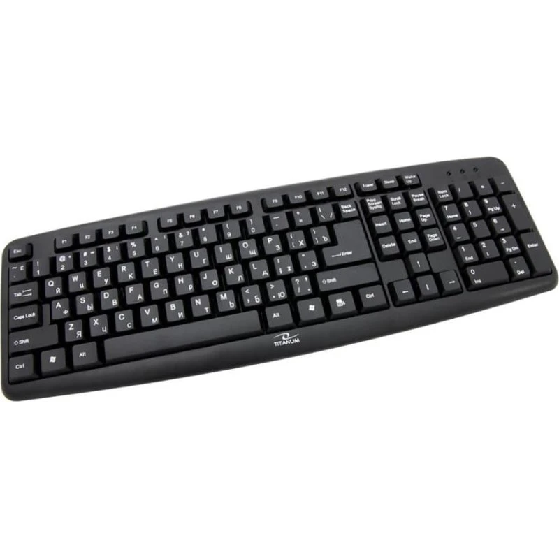 Titanum TKR101 USB kablet tastatur – russisk/engelsk, sort