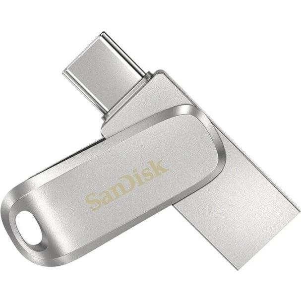 SanDisk Ultra Dual Drive Luxe 128GB USB-C & USB-A (sølv)
