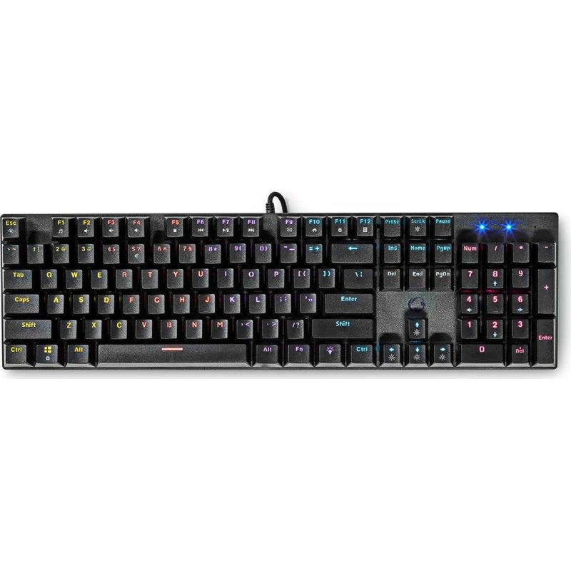 Nedis mekanisk kablet gamingtastatur US QWERTY LED