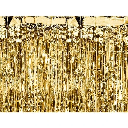 Festgardin Guld Metallic 90x250 cm
