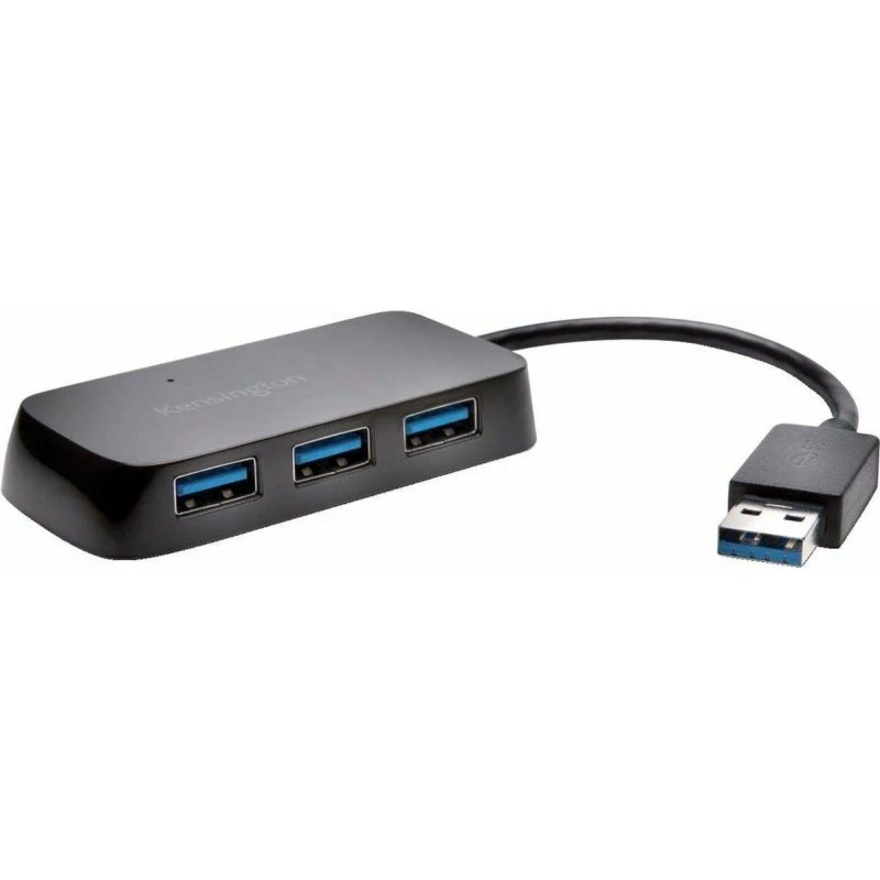 Kensington UH4000 USB 3.0 4‑port hub – Sort