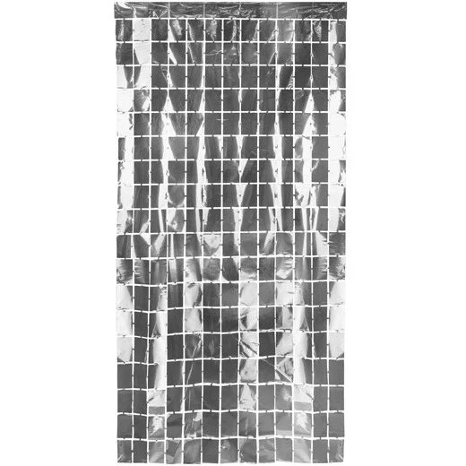 Festgardin Sølv Metallic 100x200 cm