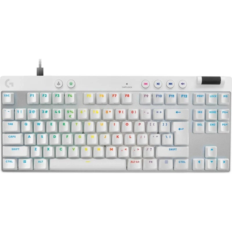 Logitech G PRO X TKL Magnetisk-Analog Gaming Tastatur, Hvid