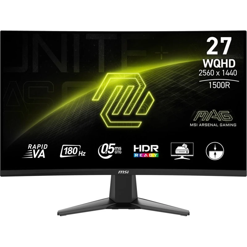 MSI MAG 27CQ6F 27" WQHD 180Hz kurvet gaming-skærm