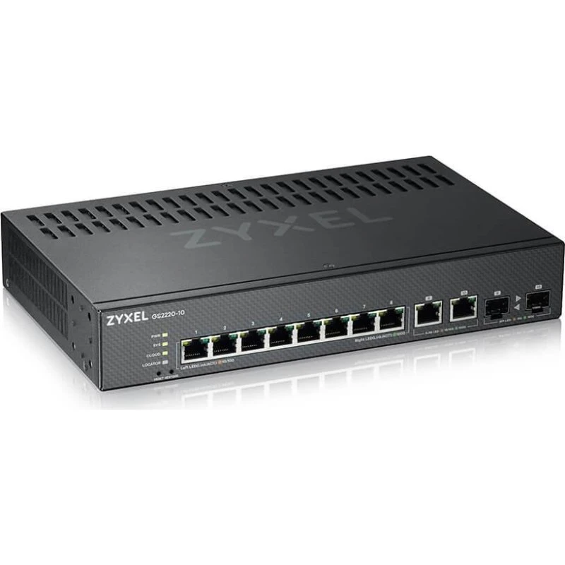 Zyxel GS2220-10 8-port L2 Managed Gigabit Switch (2 SFP)