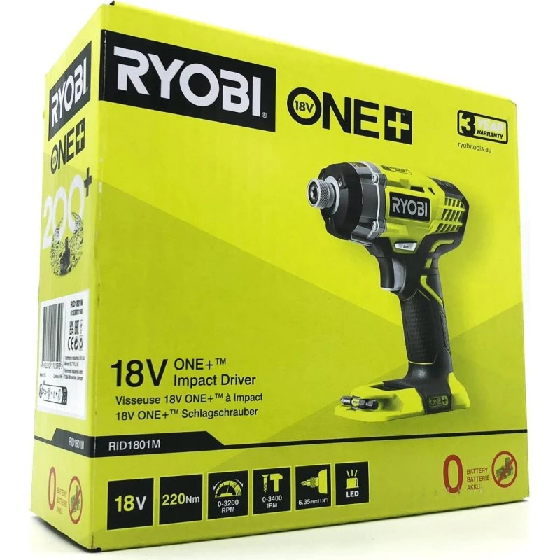 Ryobi One+ RID1801M 18V Støddriver (uden batteri)
