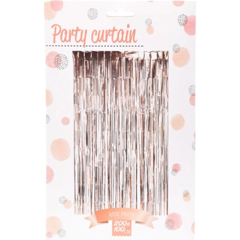 Excellent Houseware Party Curtain Rosegold 200x100 cm