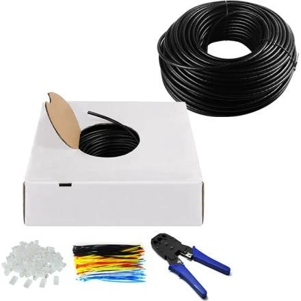 CAT6 UTP Outdoor netværkskabel 100 m – sort