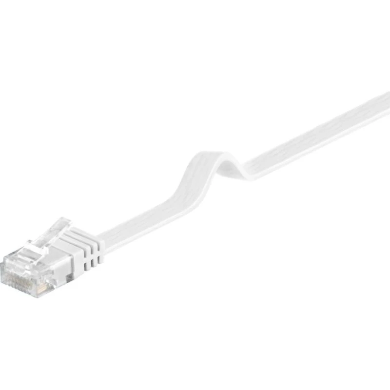Fladt CAT6 UTP netværkskabel 3 m – Hvid, 2x RJ45