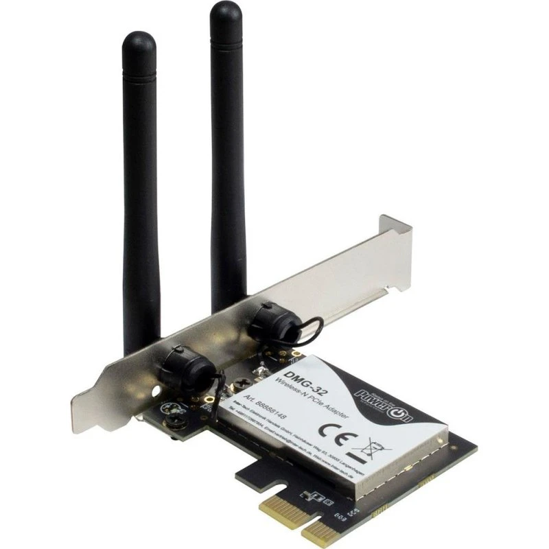Inter‑Tech DMG-32 PCIe x1 Dual‑Band Wi‑Fi 5 (650 Mbps)
