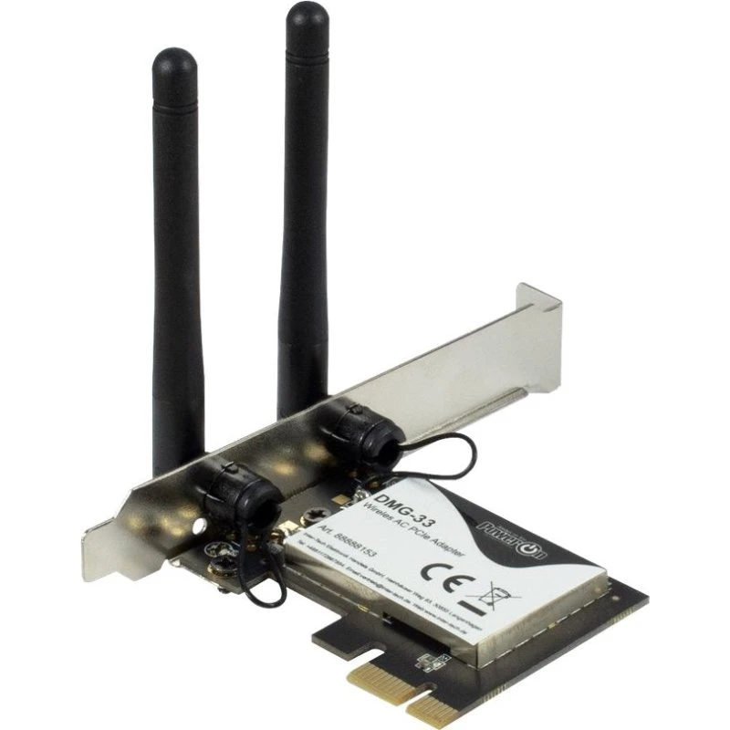 Inter-Tech DMG-33 PCIe Wi-Fi 5 dual-band 1300 Mbps