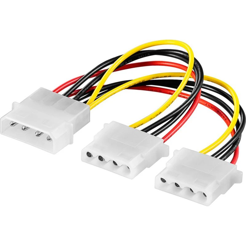 Goobay 4-pin Molex Y-strøm splitter 15 cm (1→2)