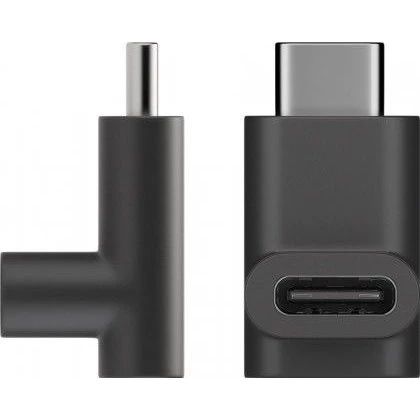 USB-C 90° vinklet adapter, 5 Gbps, sort
